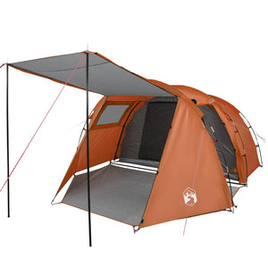 Tenda Campeggio 4Persone Grigia e Arancione 420x260x153 Taffetà 94399