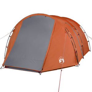 Tenda Campeggio 4Persone Grigia e Arancione 420x260x153 Taffetà 94399