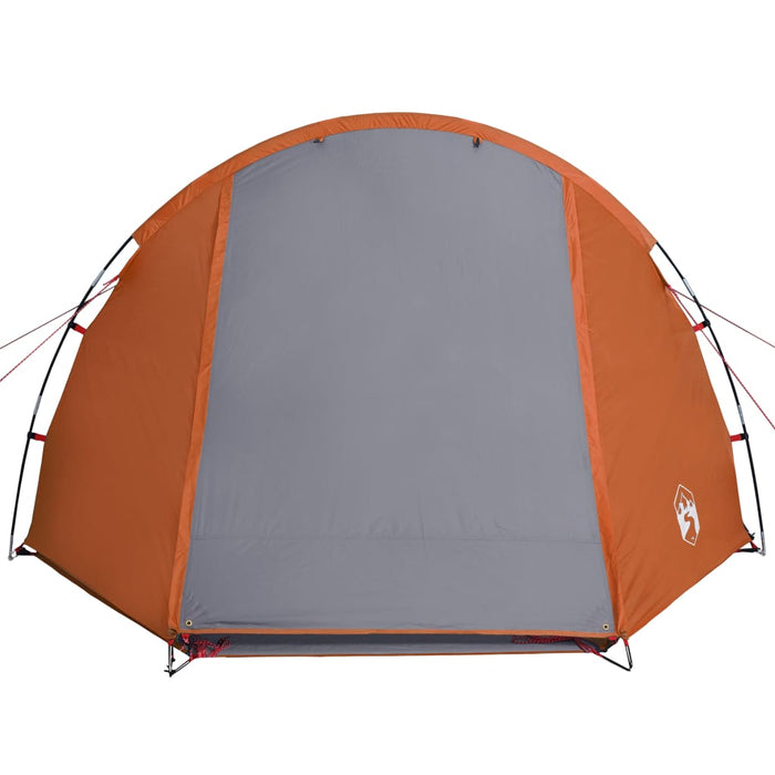 Tenda Campeggio 4Persone Grigia e Arancione 420x260x153 Taffetà 94399