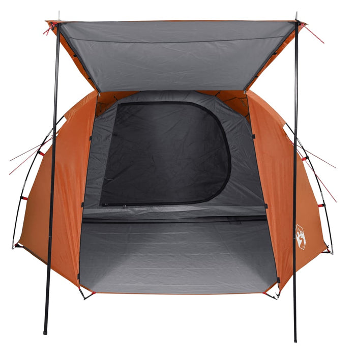 Tenda Campeggio 4Persone Grigia e Arancione 420x260x153 Taffetà 94399