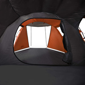 Tenda Campeggio 4Persone Grigia e Arancione 420x260x153 Taffetà 94399