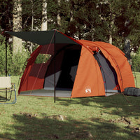 Tenda Campeggio 4Persone Grigia e Arancione 420x260x153 Taffetà 94399