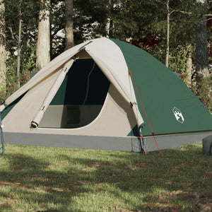 Tenda da Campeggio 3 Persone Verde 240x217x120 cm Taffetà 190T 94409