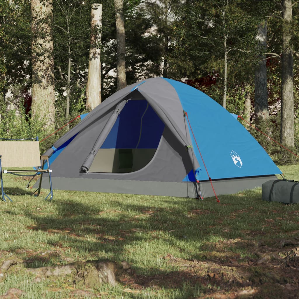 Tenda da Campeggio 3 Persone Blu 240x217x120 cm Taffetà 190T 94410