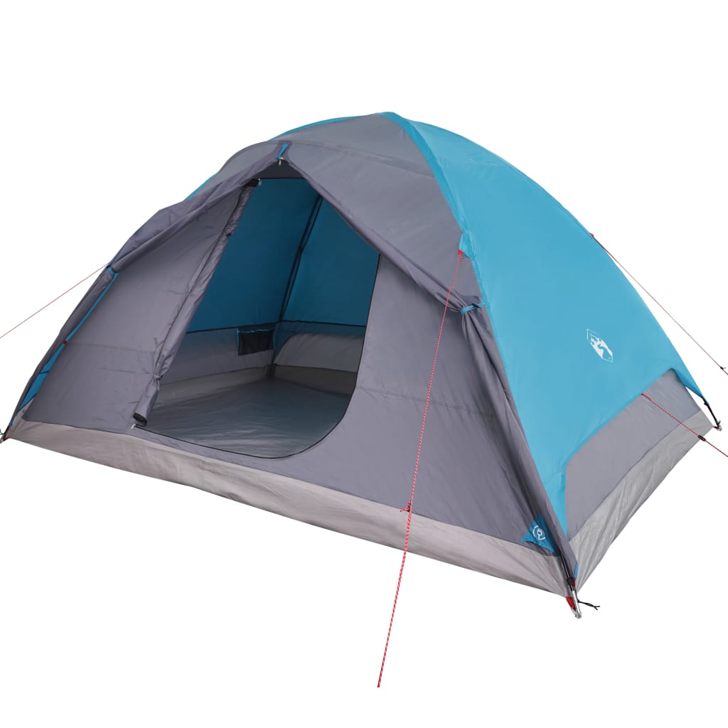 Tenda da Campeggio 6 Persone Blu 348x340x190 cm Taffetà 190T 94413