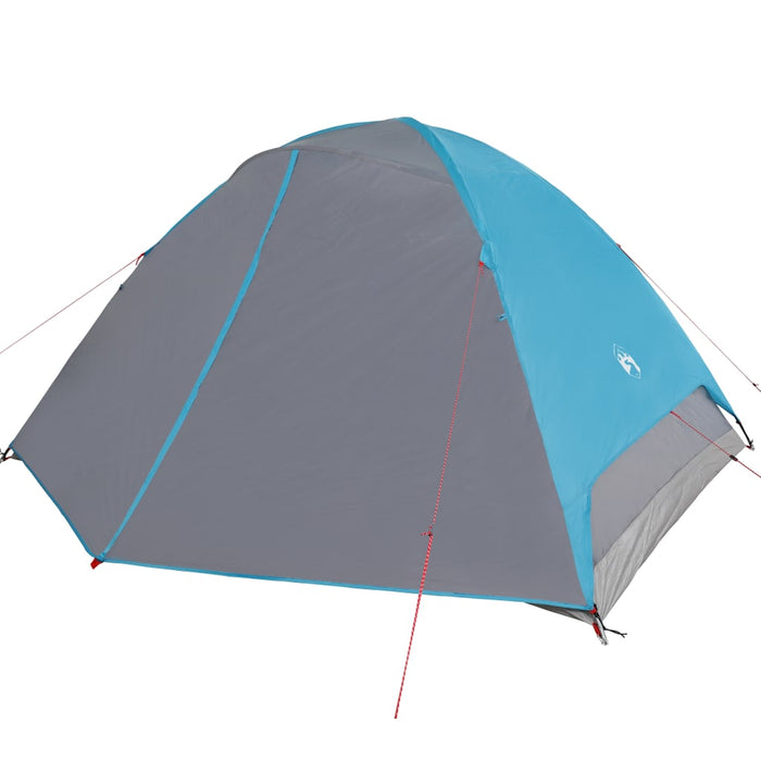 Tenda da Campeggio 6 Persone Blu 348x340x190 cm Taffetà 190T 94413