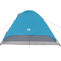 Tenda da Campeggio 6 Persone Blu 348x340x190 cm Taffetà 190T 94413