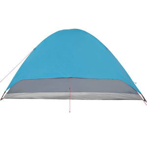 Tenda da Campeggio 6 Persone Blu 348x340x190 cm Taffetà 190T 94413