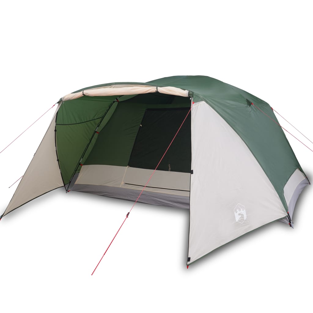 Tenda da Campeggio 6 Persone Verde 412x370x190 cm Taffetà 190T 94418