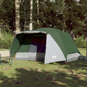 Tenda da Campeggio 6 Persone Verde 412x370x190 cm Taffetà 190T 94418