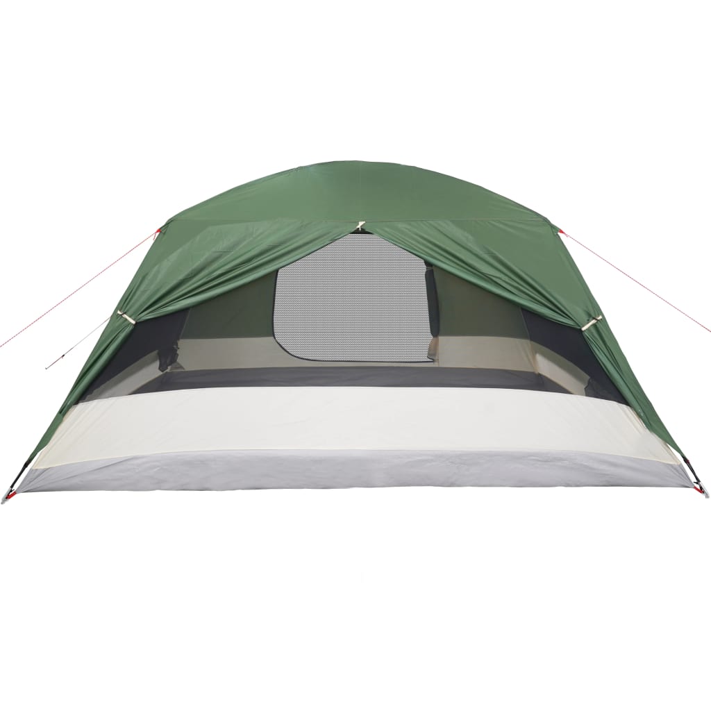 Tenda da Campeggio 6 Persone Verde 412x370x190 cm Taffetà 190T 94418