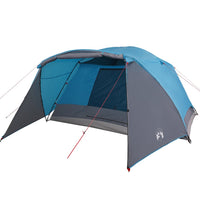 Tenda da Campeggio 6 Persone Blu 412x370x190 cm Taffetà 190T 94419