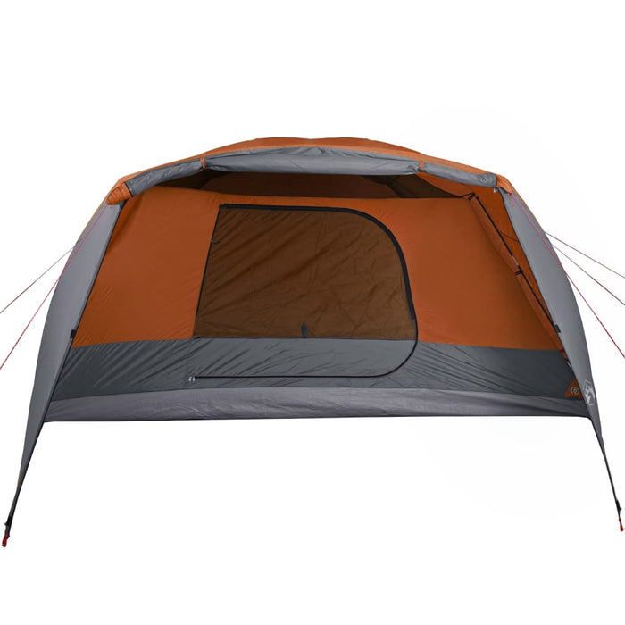 Tenda Campeggio 6Persone Grigia e Arancione 412x370x190 Taffetà 94420