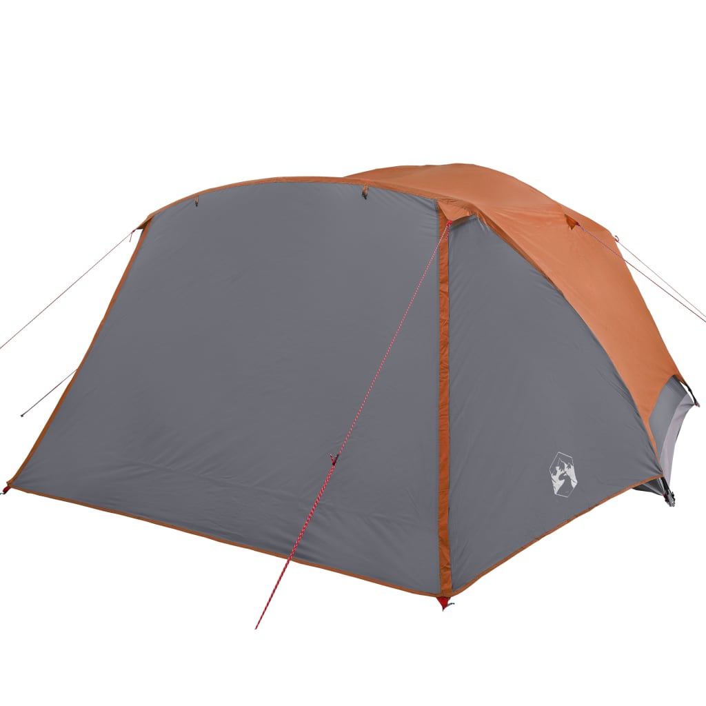 Tenda Campeggio 6Persone Grigia e Arancione 412x370x190 Taffetà 94420