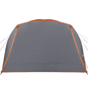 Tenda Campeggio 6Persone Grigia e Arancione 412x370x190 Taffetà 94420