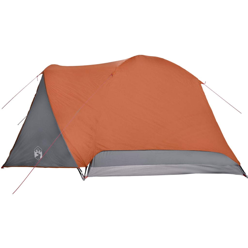 Tenda Campeggio 6Persone Grigia e Arancione 412x370x190 Taffetà 94420