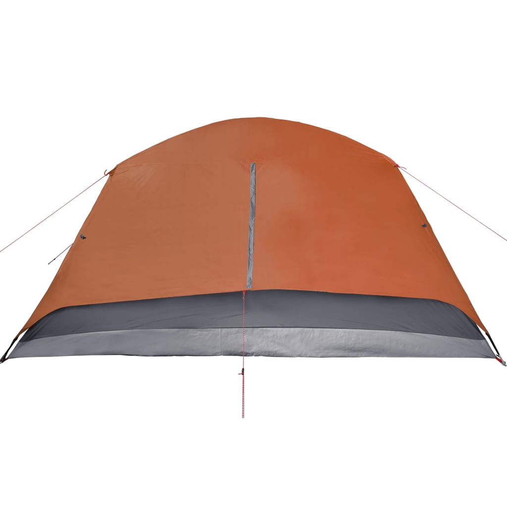 Tenda Campeggio 6Persone Grigia e Arancione 412x370x190 Taffetà 94420