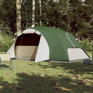 Tenda da Campeggio 8 Persone Verde 360x430x195 cm Taffetà 190T 94421