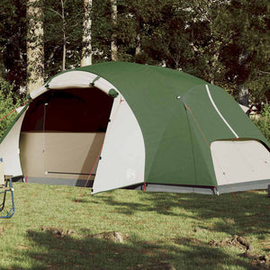 Tenda da Campeggio 8 Persone Verde 360x430x195 cm Taffetà 190T 94421