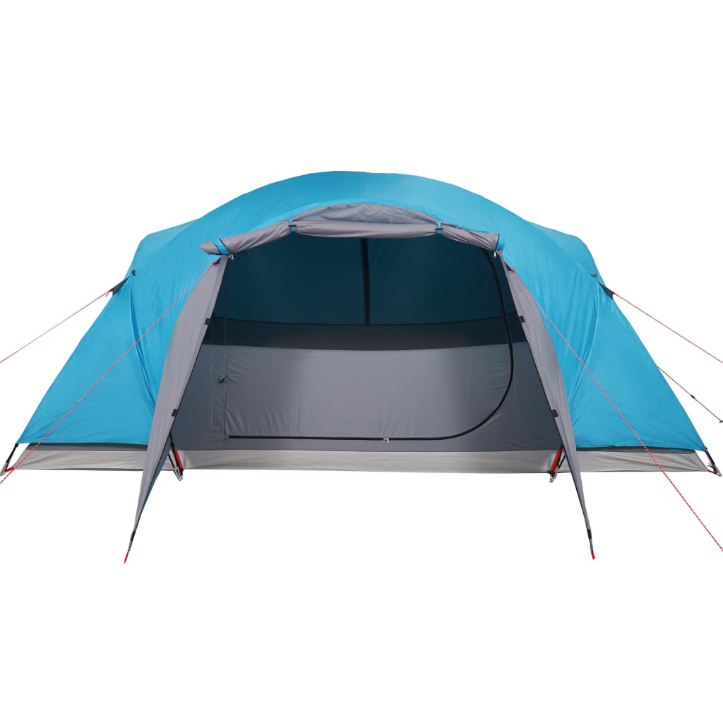 Tenda da Campeggio 8 Persone Blu 360x430x195 cm Taffetà 190T 94422