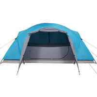 Tenda da Campeggio 8 Persone Blu 360x430x195 cm Taffetà 190T 94422