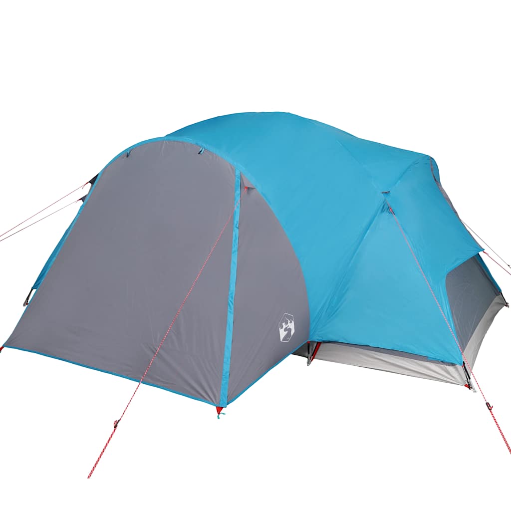 Tenda da Campeggio 8 Persone Blu 360x430x195 cm Taffetà 190T 94422