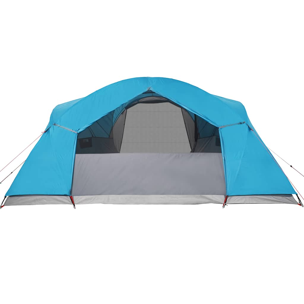 Tenda da Campeggio 8 Persone Blu 360x430x195 cm Taffetà 190T 94422