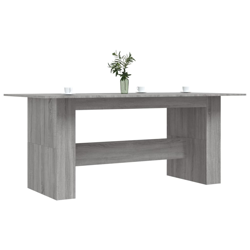 Tavolo da Pranzo Grigio Sonoma 180x90x76 cm Legno Multistratocod mxl 84400