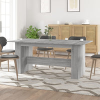 Tavolo da Pranzo Grigio Sonoma 180x90x76 cm Legno Multistratocod mxl 84400