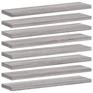 Mensole Parete 8pz Grigio Sonoma 40x10x1,5 cm Legno Multistratocod mxl 87567