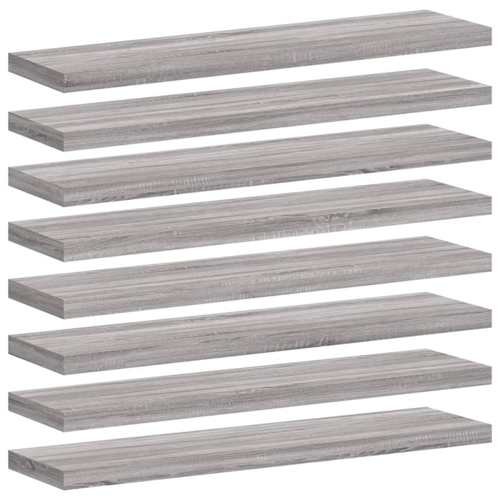 Mensole Parete 8pz Grigio Sonoma 40x10x1,5 cm Legno Multistratocod mxl 87567