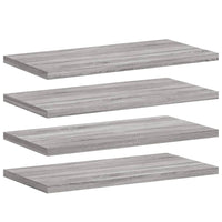 Mensole Parete 4pz Grigio Sonoma 40x20x1,5cm Legno Multistrato 838203