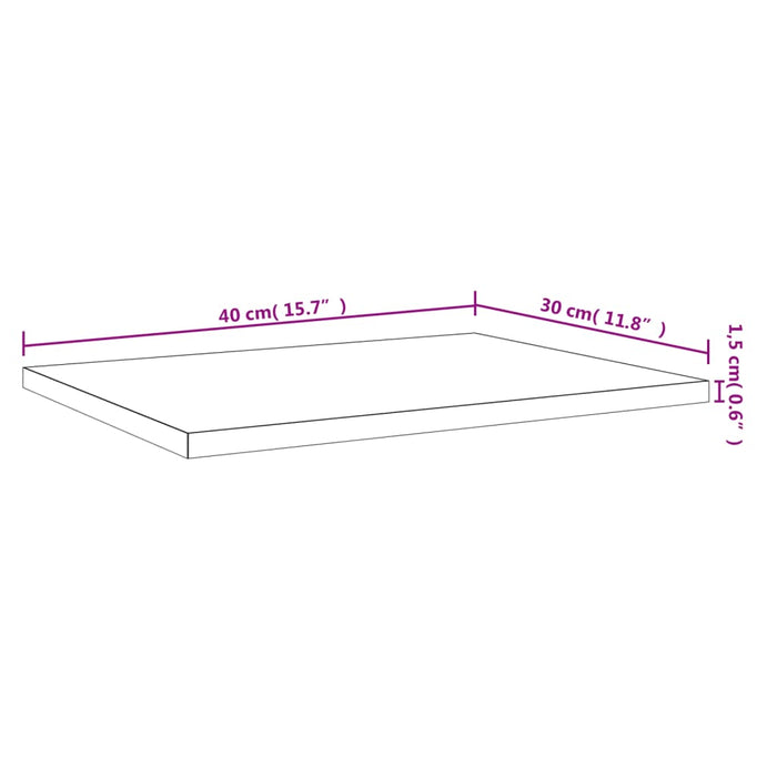 Mensole Parete 4pz Rovere Marrone 40x30x1,5cm Legno Multistrato 838211