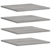 Mensole Parete 4pz Grigio Sonoma 40x50x1,5cm Legno Multistrato 838221