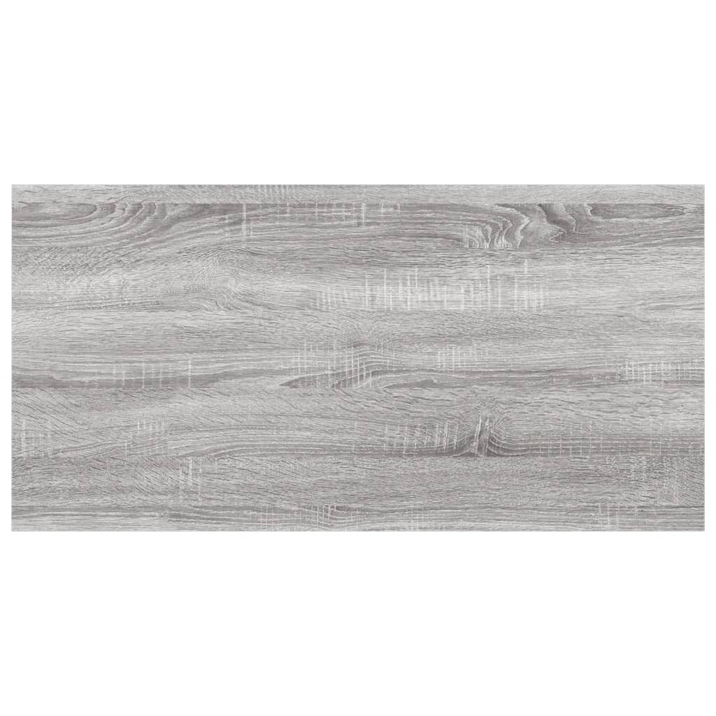 Mensole Parete 4pz Grigio Sonoma 60x20x1,5cm Legno Multistrato 838233