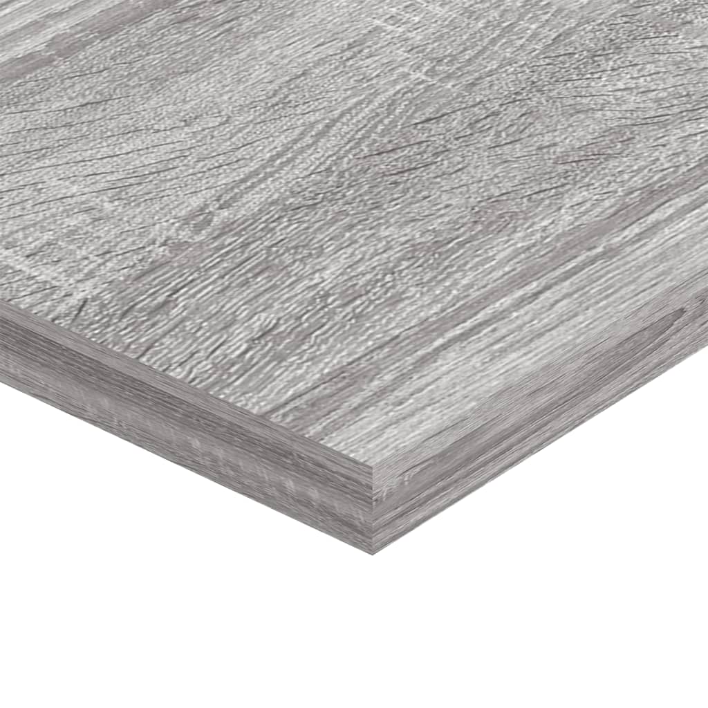 Mensole Parete 4pz Grigio Sonoma 60x20x1,5cm Legno Multistrato 838233