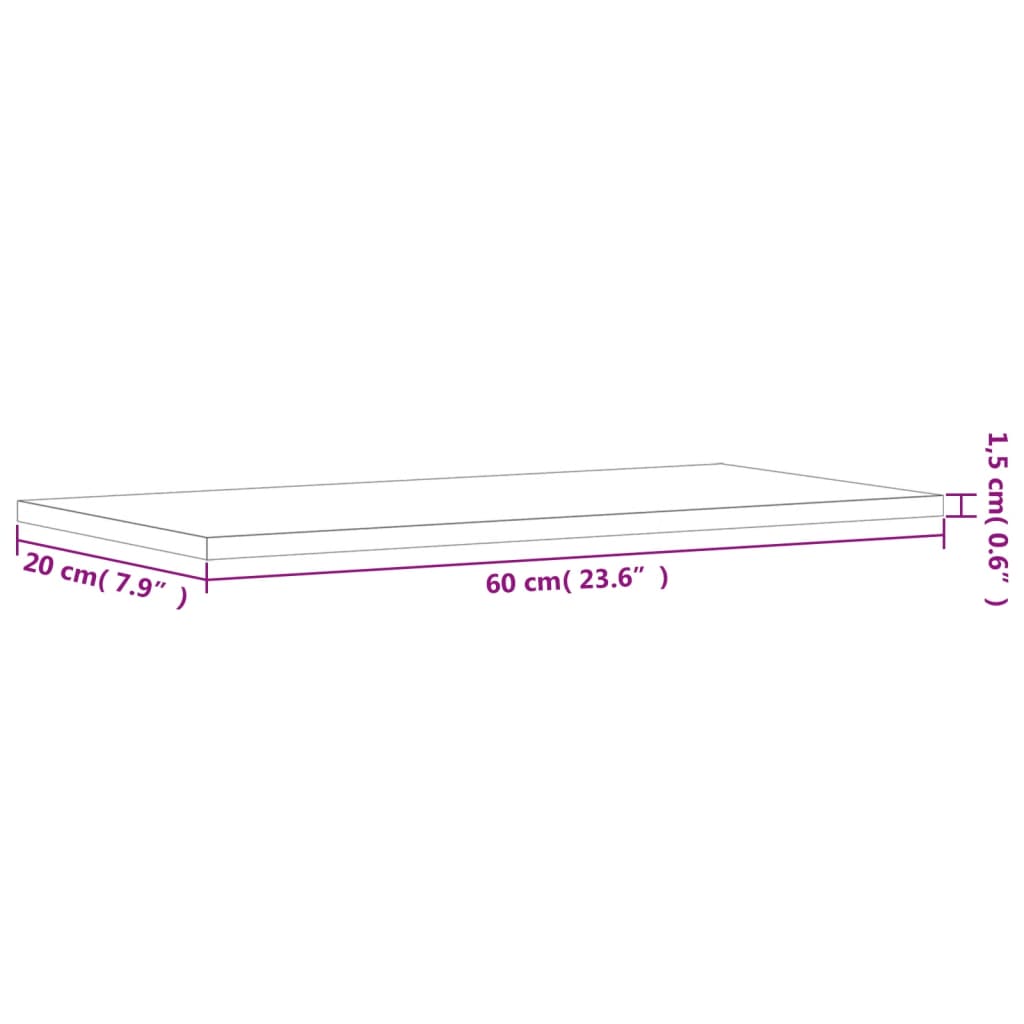 Mensole Parete 4pz Grigio Sonoma 60x20x1,5cm Legno Multistrato 838233