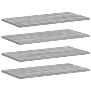 Mensole Parete 4pz Grigio Sonoma 60x30x1,5cm Legno Multistrato 838239