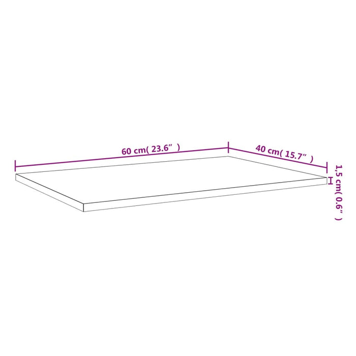 Mensole Parete 4pz Rovere Marrone 60x40x1,5cm Legno Multistrato 838247