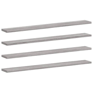 Mensole Parete 4pz Grigio Sonoma 80x10x1,5cm Legno Multistratocod mxl 87576