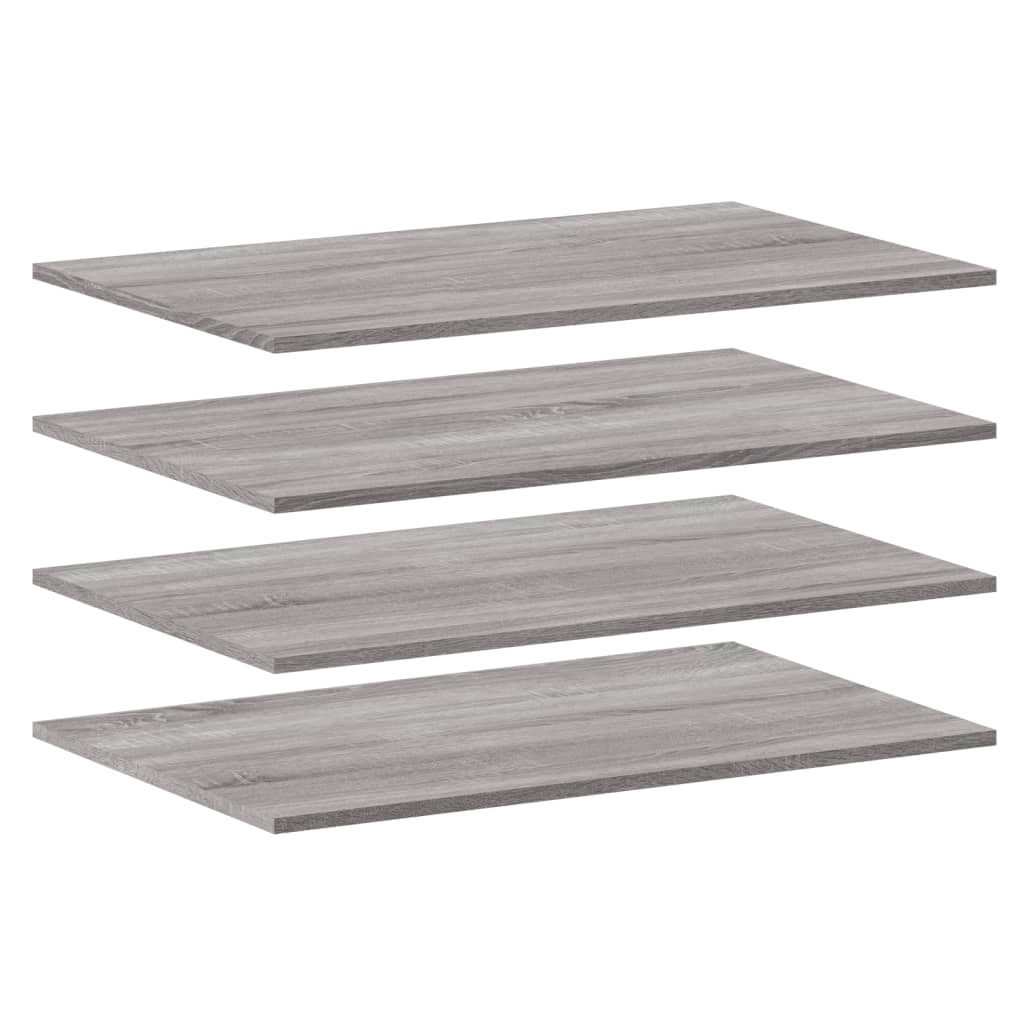 Mensole Parete 4pz Grigio Sonoma 80x50x1,5cm Legno Multistratocod mxl 87578