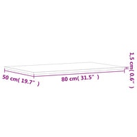 Mensole Parete 4pz Rovere Marrone 80x50x1,5cm Legno Multistrato 838283