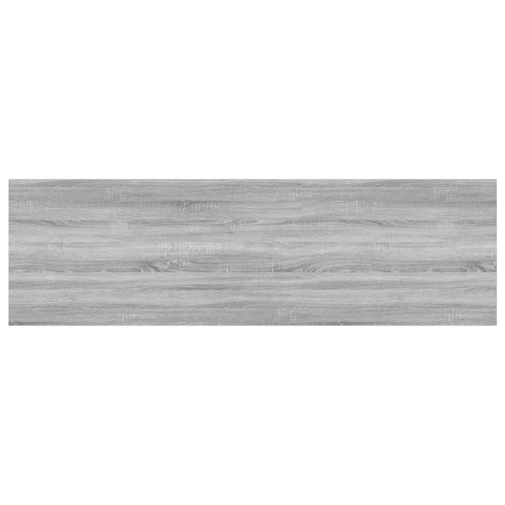 Mensole Parete 4pz Grigio Sonoma 100x30x1,5cm Legno Multistrato 838299