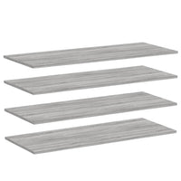 Mensole Parete 4pz Grigio Sonoma 100x40x1,5cm Legno Multistrato 838304