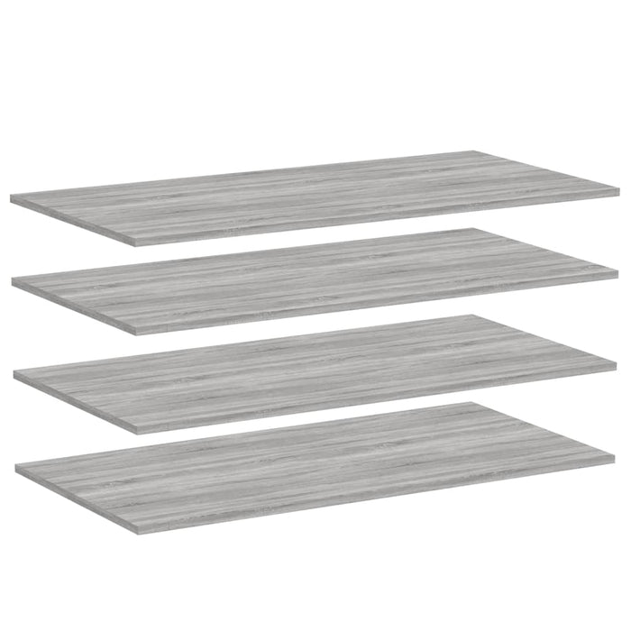 Mensole Parete 4pz Grigio Sonoma 100x50x1,5cm Legno Multistrato 838307