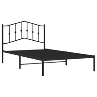 Giroletto con Testiera in Metallo Nero 107x203 cm 373785