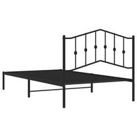 Giroletto con Testiera in Metallo Nero 107x203 cm 373785