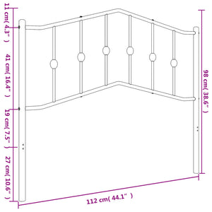 Testiera in Metallo Bianco 107 cm 373868