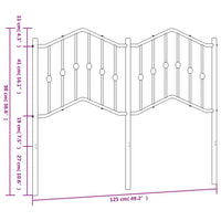 Testiera in Metallo Bianco 120 cm 373869