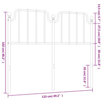 Testiera in Metallo Nero 120 cm 373918